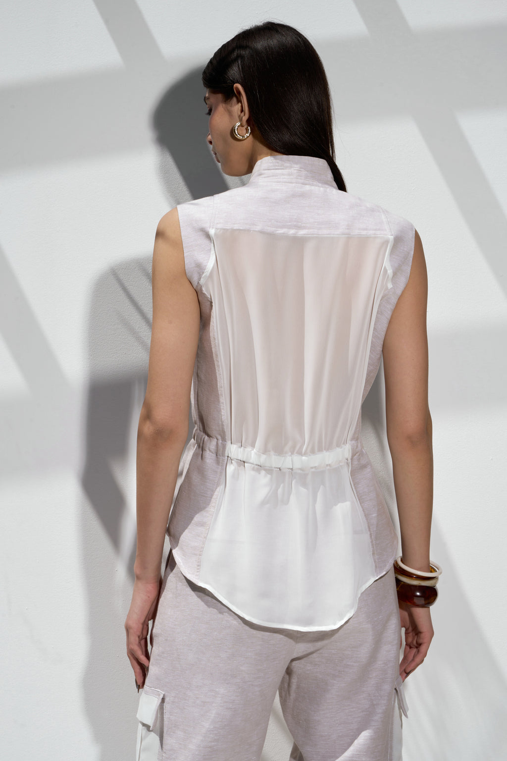 The Verve Chiffon-Back Vest